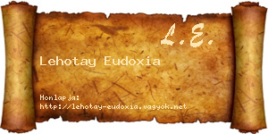 Lehotay Eudoxia névjegykártya